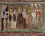 unknow artist The Empress Theodora and Her Court oil painting reproduction